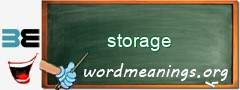 WordMeaning blackboard for storage